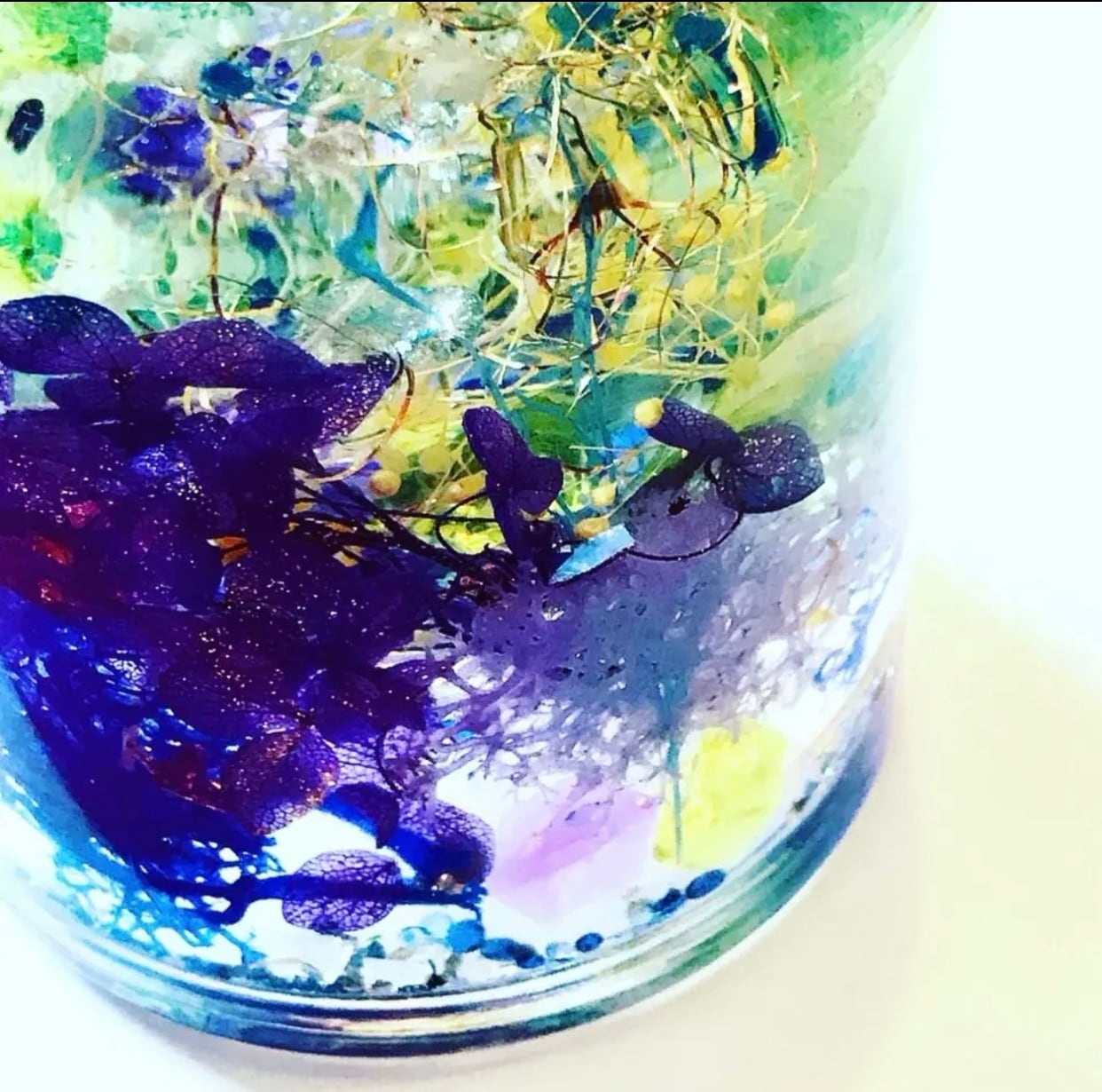 シリウス】『星屑の森』プリザーブドフラワーとクリスタルの