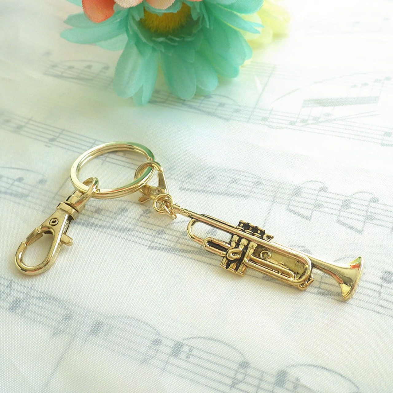 トランペット　オールミュージック　キーホルダー　