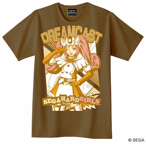 セガ・ハード・ガールズ x ドリームキャスト Tシャツ -ブラウン- / GAMES GLORIOUS