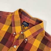 L.L.Bean エルエルビーン チェック BD ボタンダウン 長袖シャツ M/メンズ/筆記体タグ/復刻/インド綿