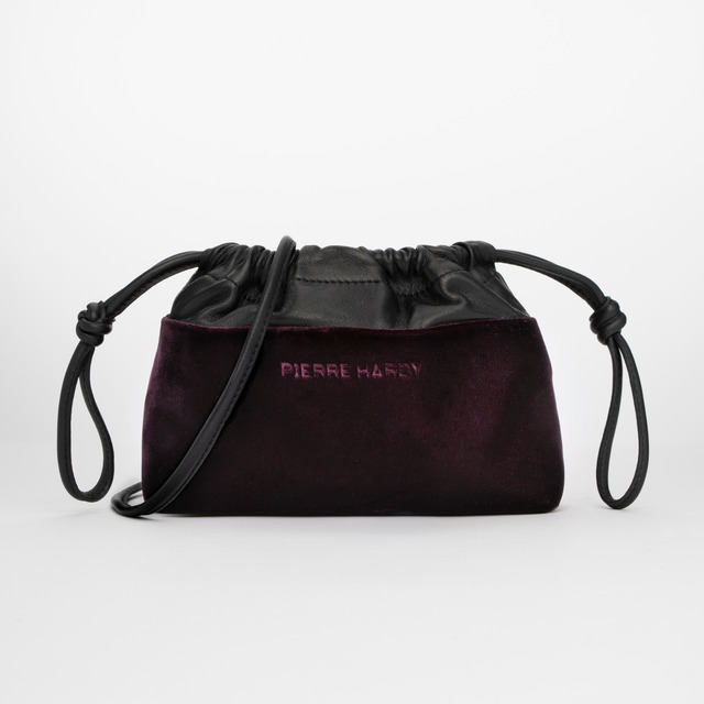PIERRE HARDY　TWIN MINI POUCH　BLACK PLUM