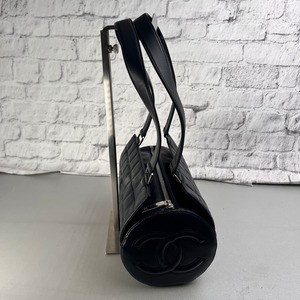 CHANEL シャネル ココマーク チョコバー レザー ハンドバッグ ブラック A-11971