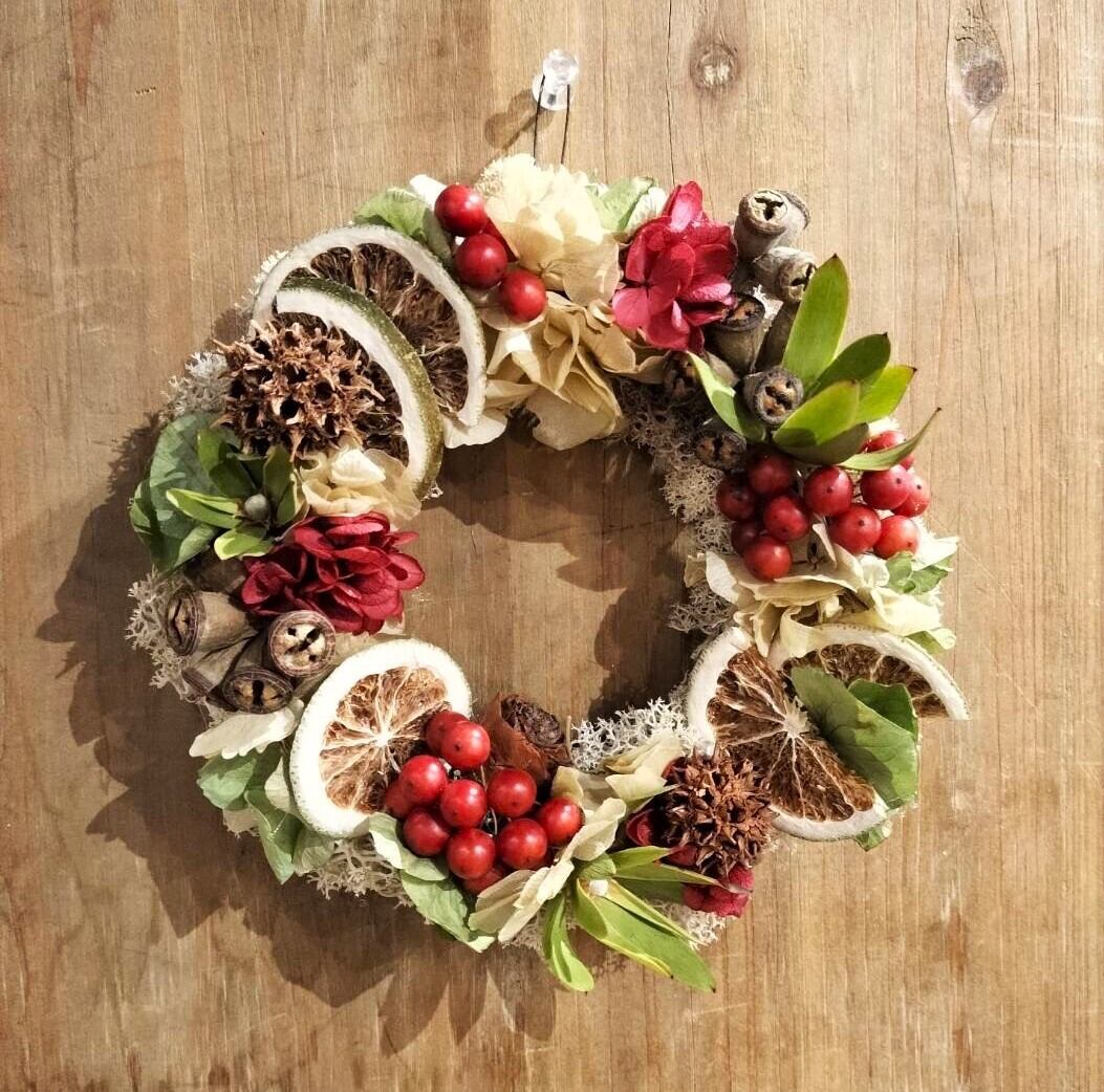 ポポラスベリーのリース 2.ポポラスベリーハーフリース