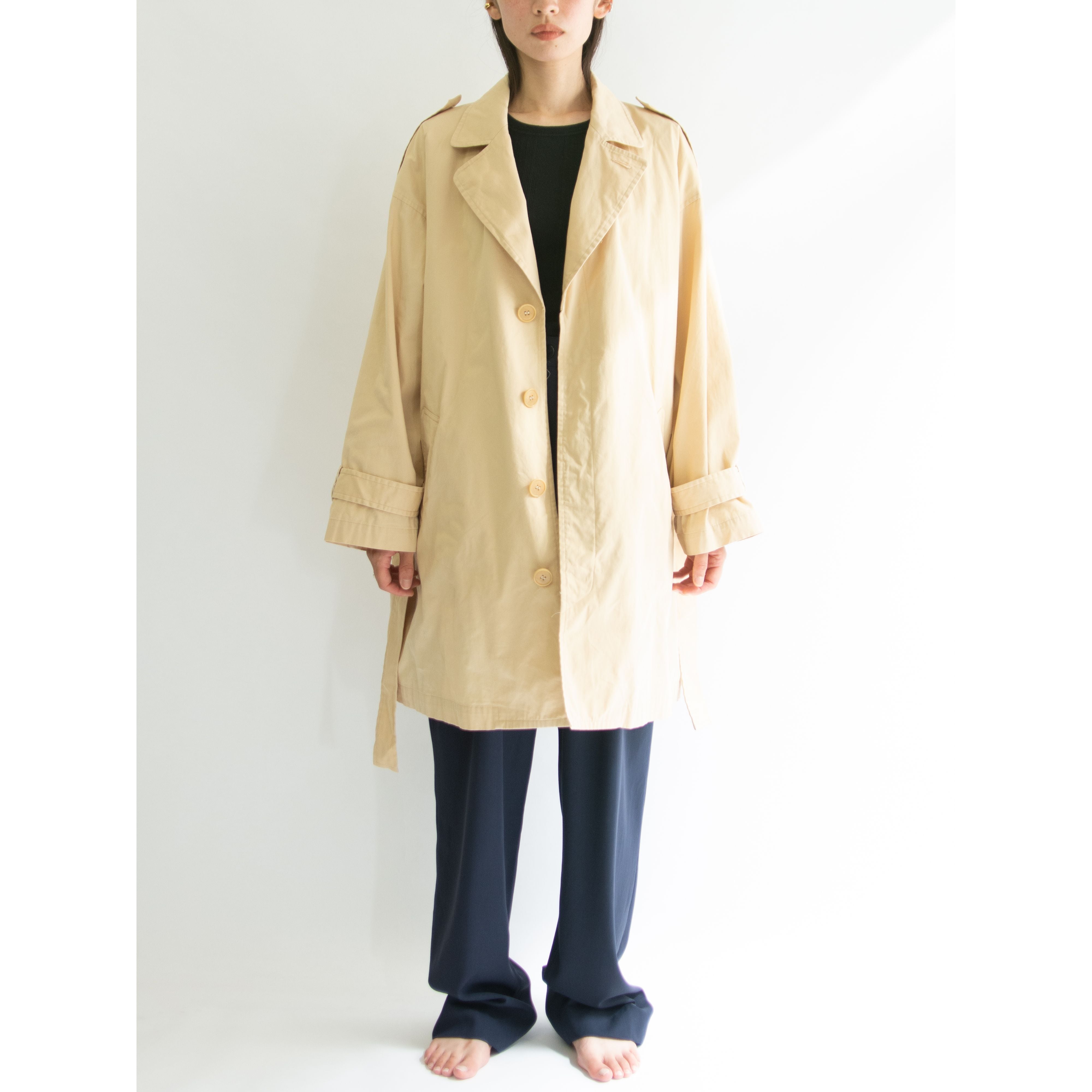 【composition by KENZO】Made in Japan 100% Cotton Oversized Belted Coat（ケンゾー 日本製 コットン オーバーサイズベルテッドコート）