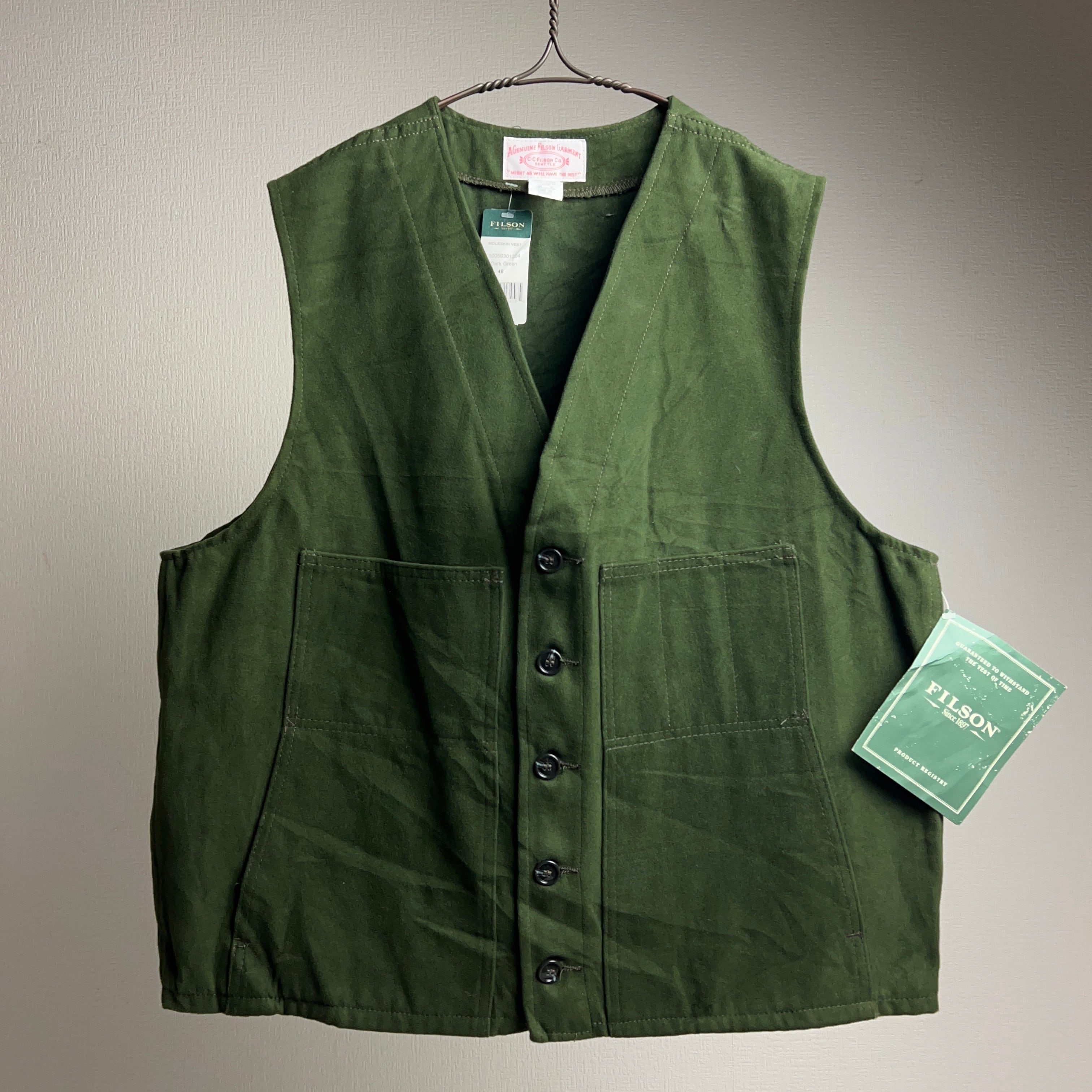 “FILSON” Moleskin Vest USA製 DEADSTOCK フィルソン モールスキン ベスト デッドストック【0929A123】【送料無料】