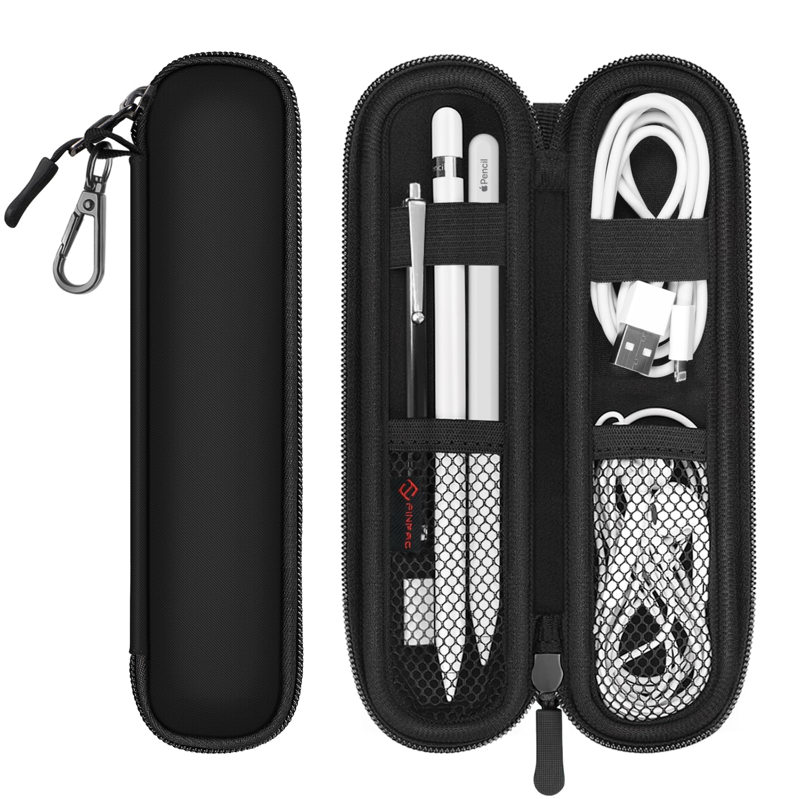 Fintie Apple Pencil用収納 保護ケース バッグ Pencil Pro/USB-C/ 第1/2 世代用(1ブラック)