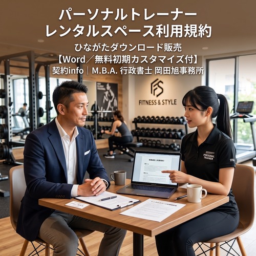 【Word／無料初期カスタマイズ付】パーソナルトレーナー_レンタルスペース利用規約
