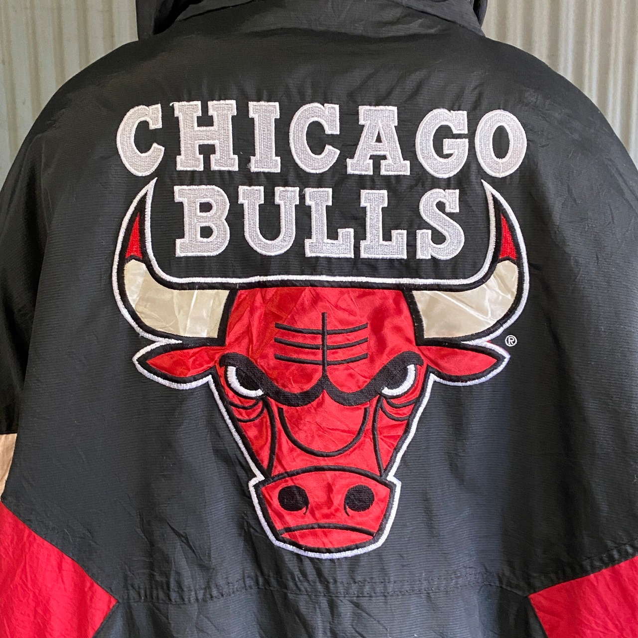 ビッグサイズ 90年代 スターター NBA シカゴブルズ 中綿 ハーフジップ 