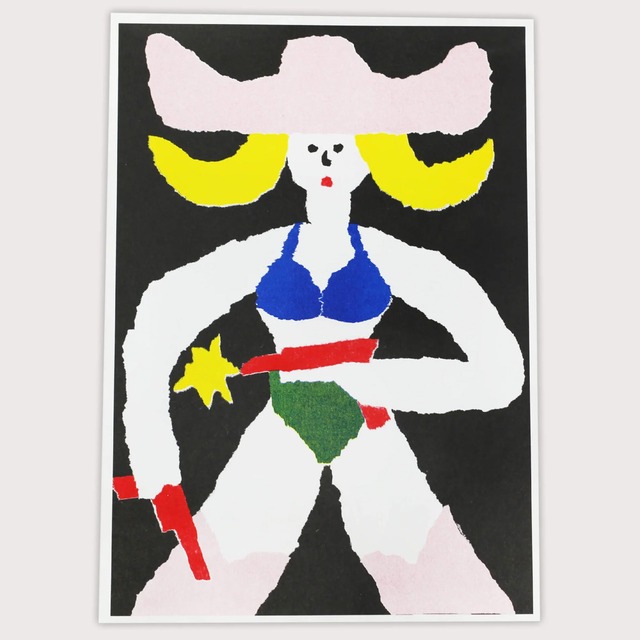 Jumbo Press "Cowgirl" Designed by Des Skordilis A4 (210×297mm) Art Print