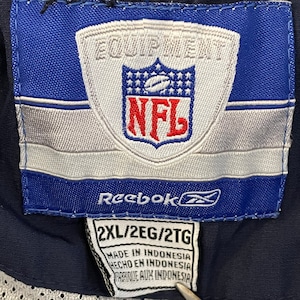 【Reebok】NFL ナイロンジャケット ゆるだぼ ハーフジップ プルオーバー 2XL オーバーサイズ アメリカ古着