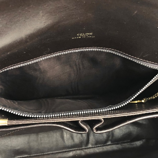 CELINE　セリーヌ　トリオンフ　ブラゾン　レザー　ショルダーバッグ　ブラウン　オールドセリーヌ　vintage　ヴィンテージ　8sd6f3