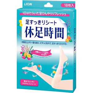 【在庫処分】ライオン 休足時間 18枚 シート ピンク (x 1)