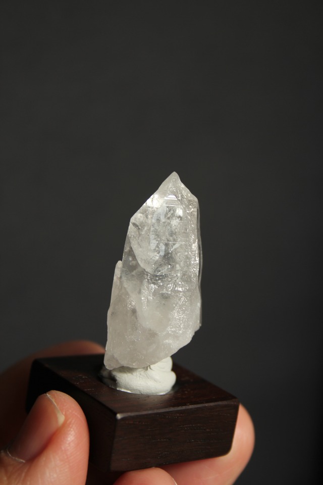 【1301】宮崎クリスタル ローズウッドベース小