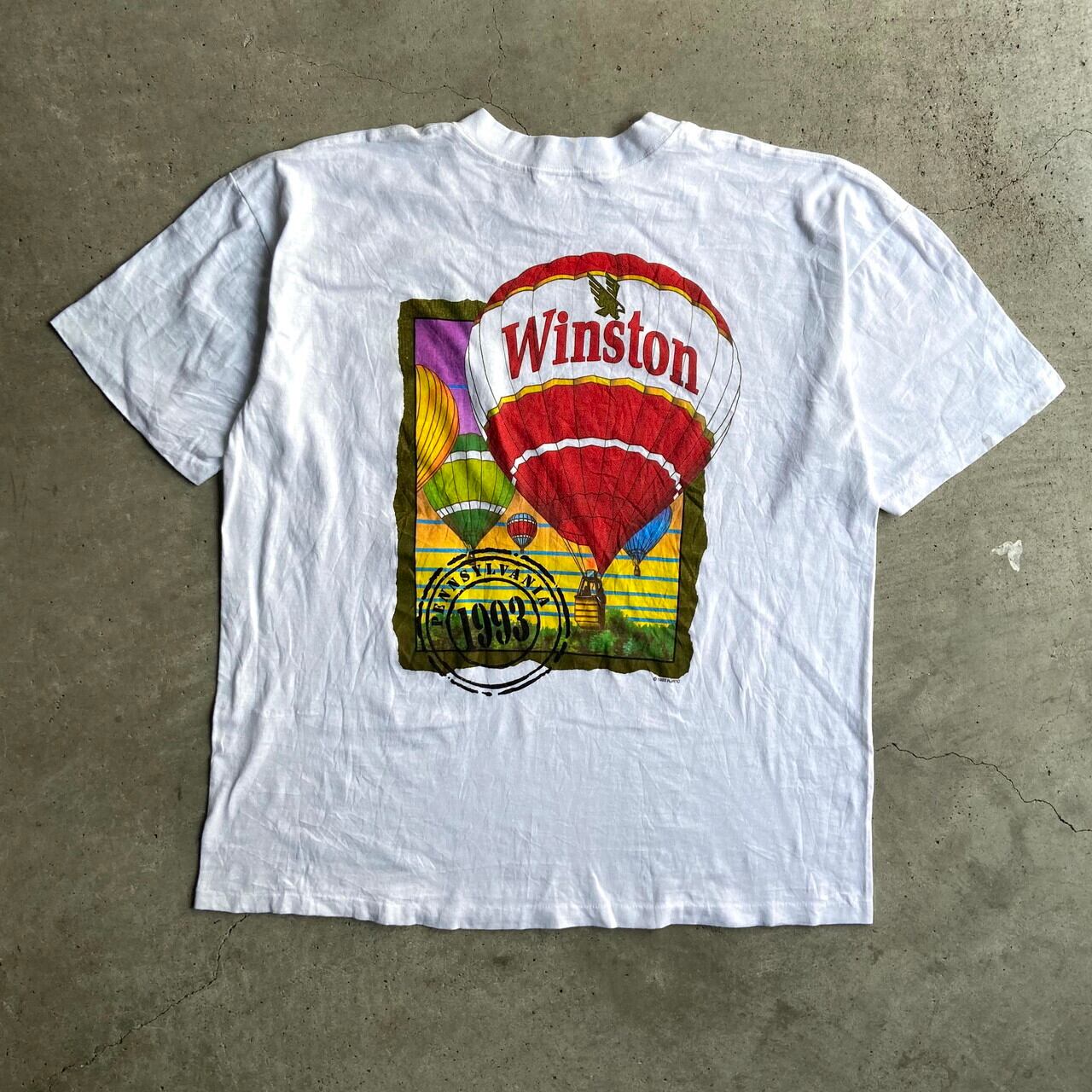 90年代 WIinston ウィンストン 企業ロゴ プリントTシャツ メンズXL ...