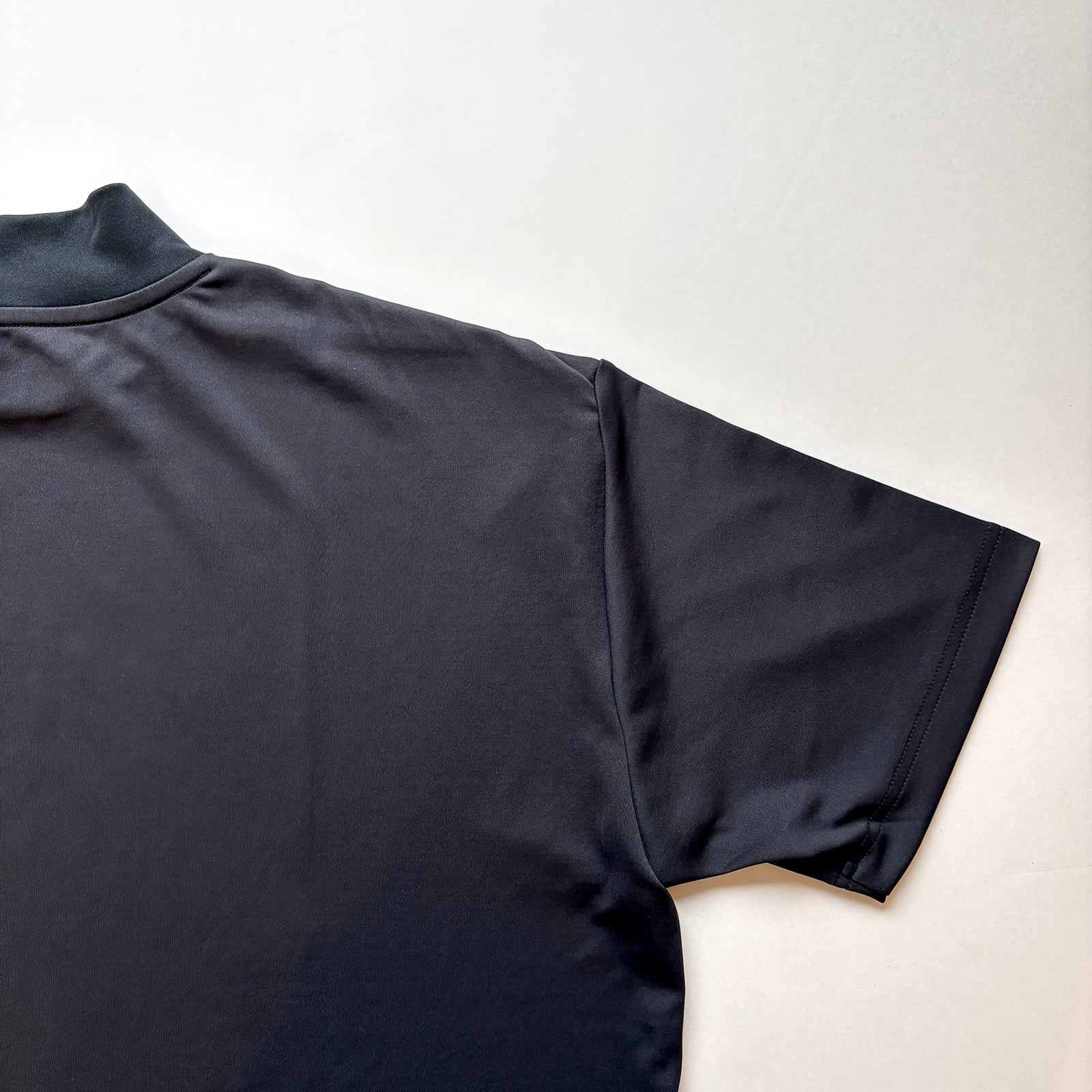 LOGO PRINT MOCK NECK SHIRT - CHARCOAL / BLACK - | 8G SHOOT WEBSTORE