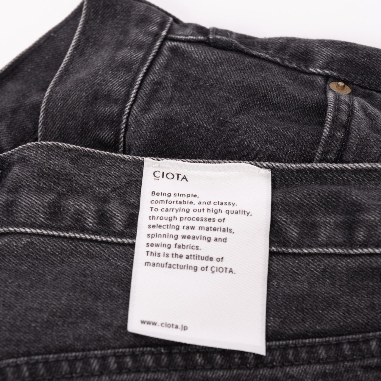 CIOTA(シオタ) /ブラックスビン13.5ozストレートデニム CIOTA(シオタ) /ブラックスビン13.5ozストレートデニム