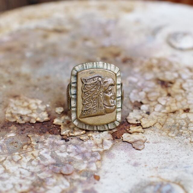 Vintage Mexican Biker Ring / メキシコ バイカー リング アステカ族 