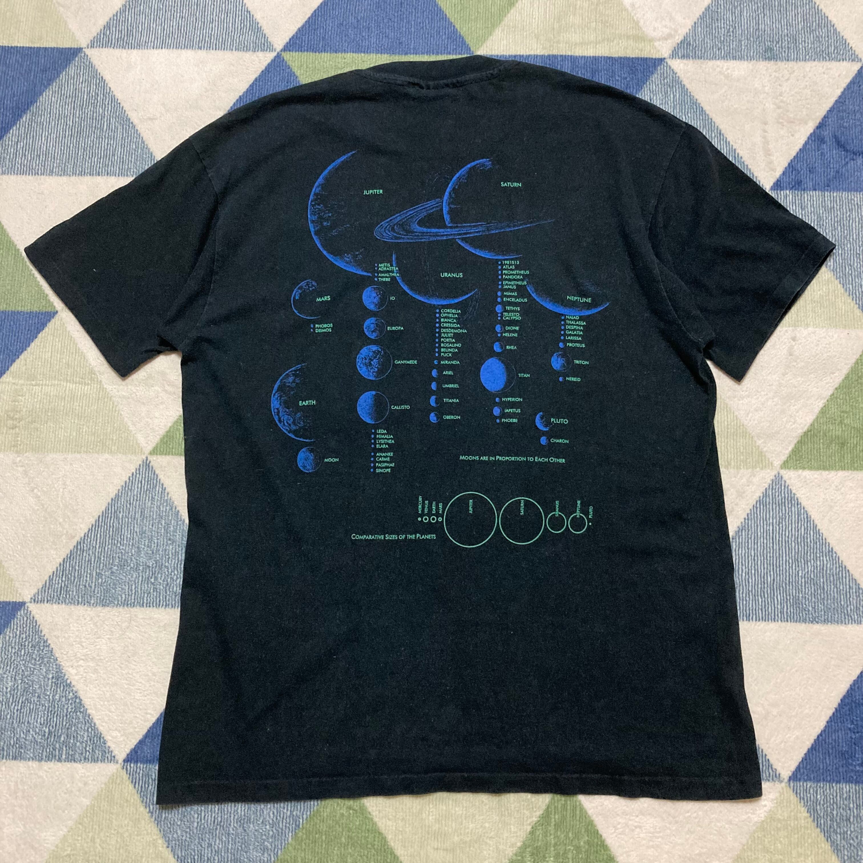 USA製 90年代 TシャツXL 黒 ブラック 宇宙 科学 シングルステッチ惑星