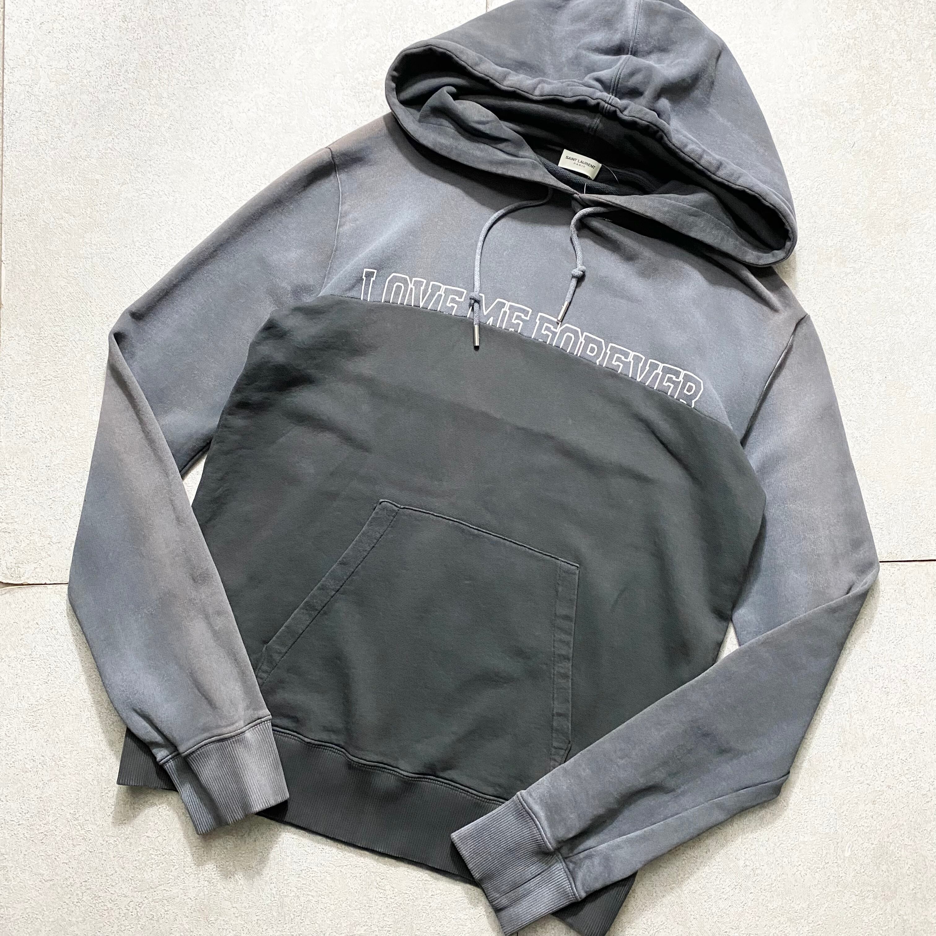 2017AW SAINT LAURENT PARIS sweat parka “love me forever or never 