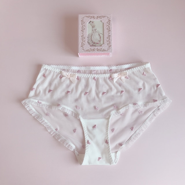 pink hearts panty(baby pink)