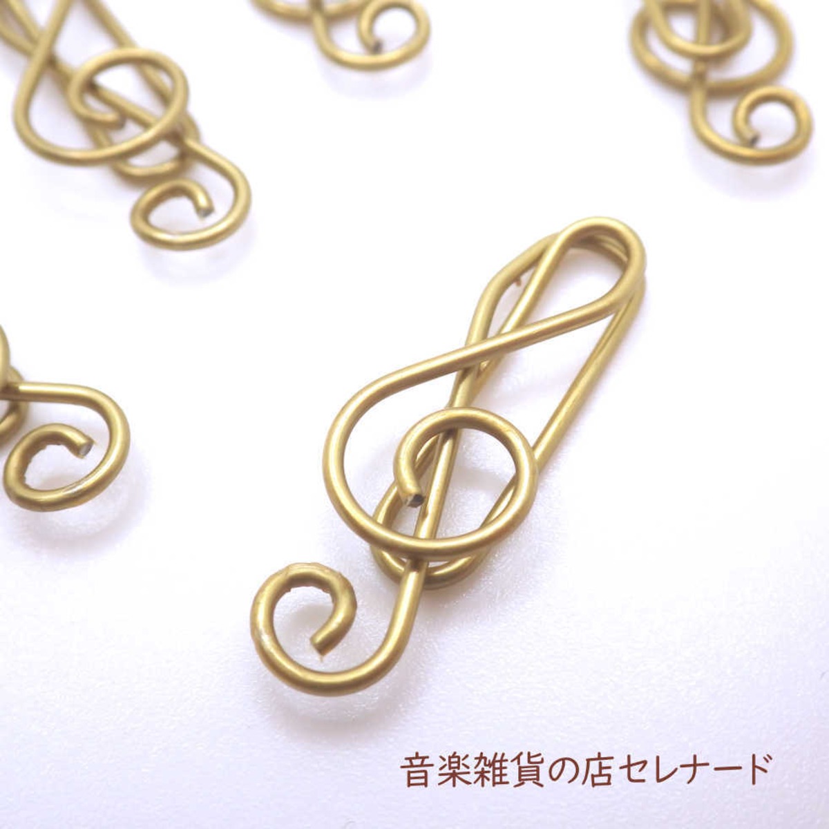 グランドピアノ＆ト音記号 引きつけ リングホルダー