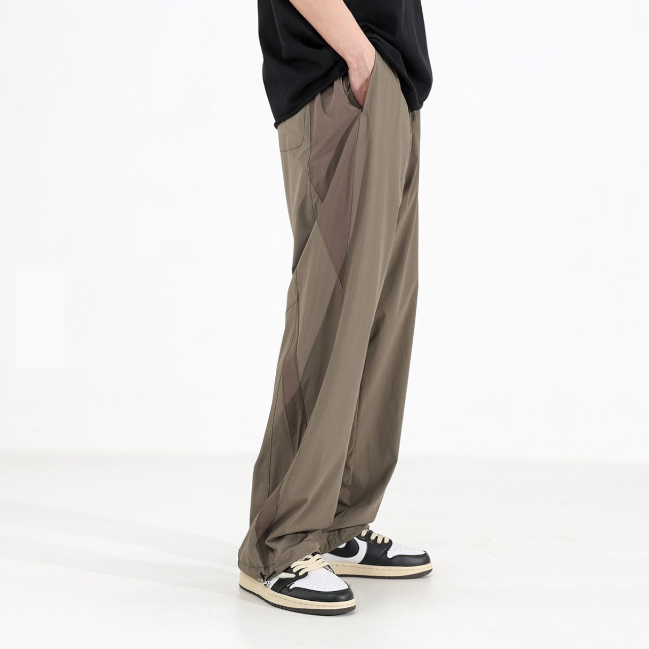 テックラインカーブデザインワイドパンツ 2col   A00264