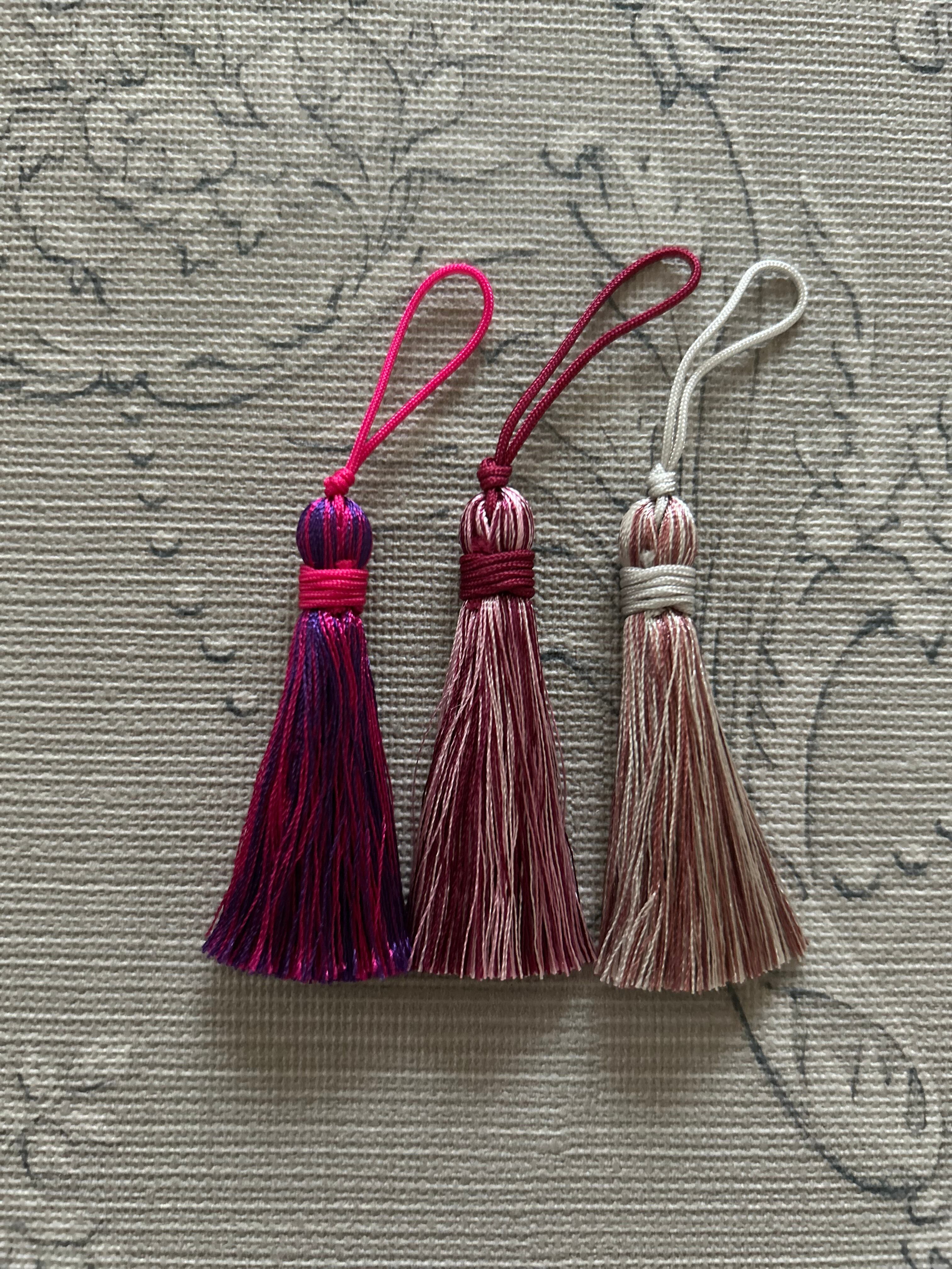 輸入デザインタッセル シンプルタッセル MIXカラー 3本セット カルトナージュ デコレーション材 アクセサリーパーツ