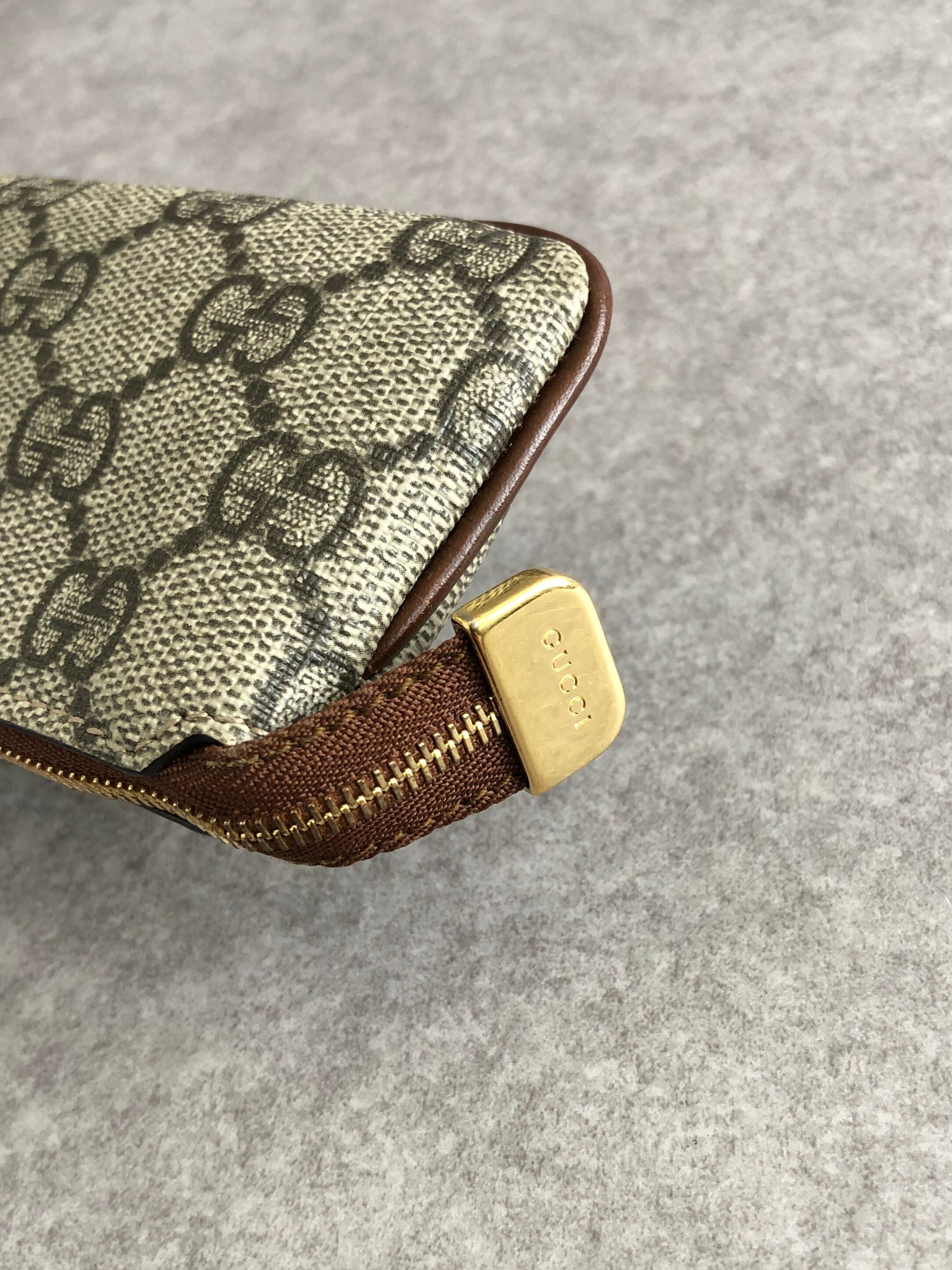 GUCCI グッチ コインケース ベージュ GGキャンバス PVC vintage