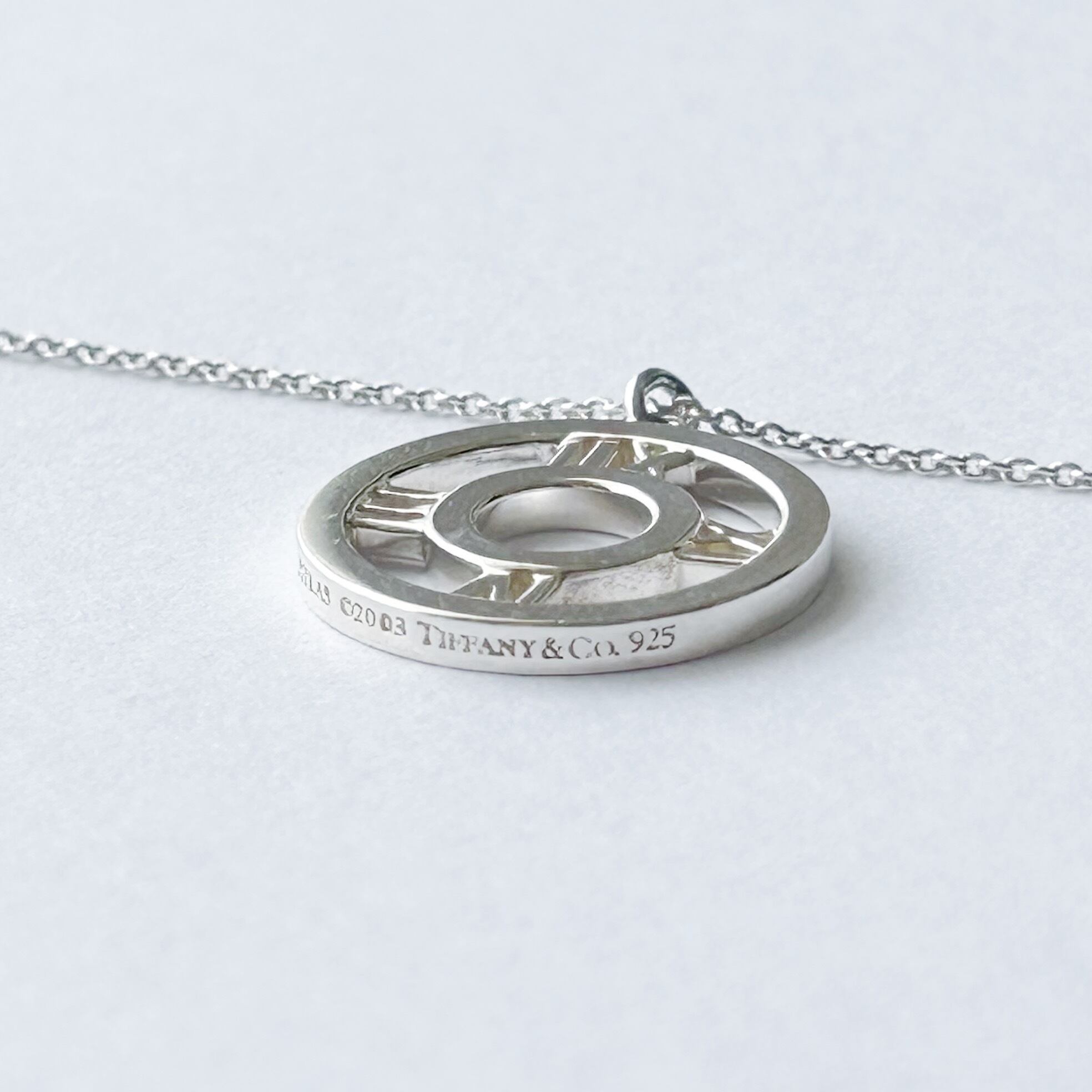 T8094】Tiffany&Co. アトラスオープンメダリオンネックレス/silver925