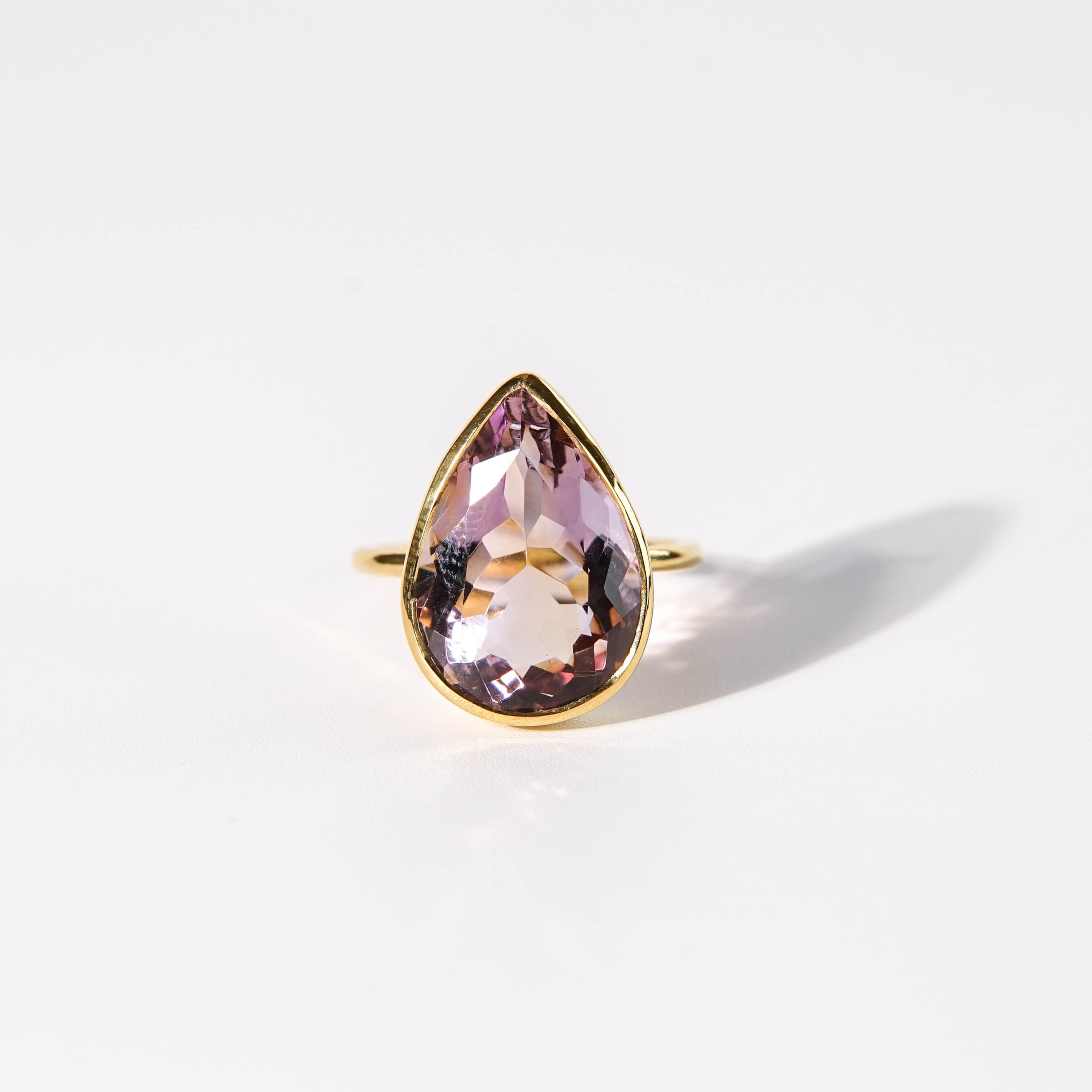 free size】ピンクオパール x ルチルクォーツ リング | YUEN jewelry