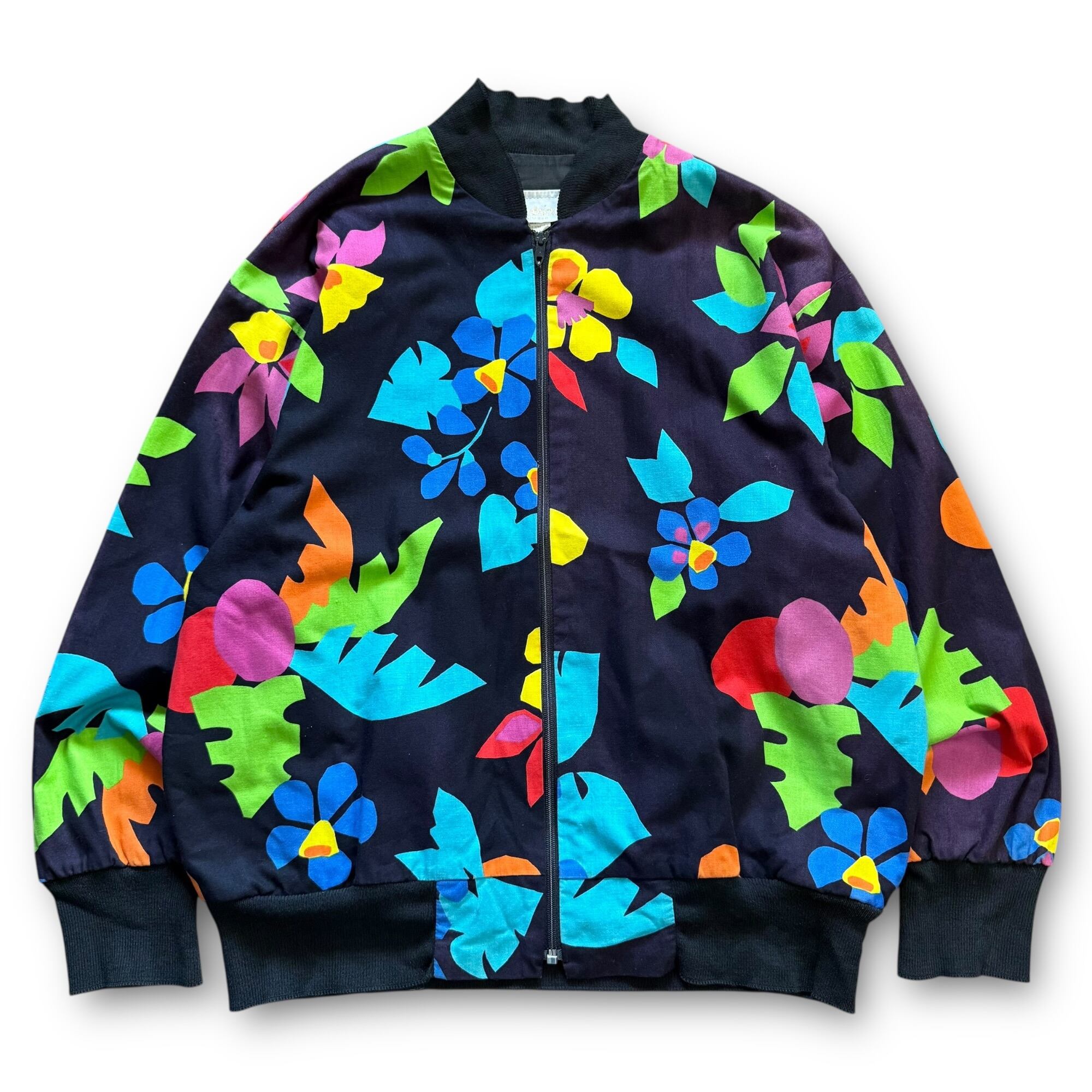 80's botanical design cotton jacket / ボタニカルデザインコットン