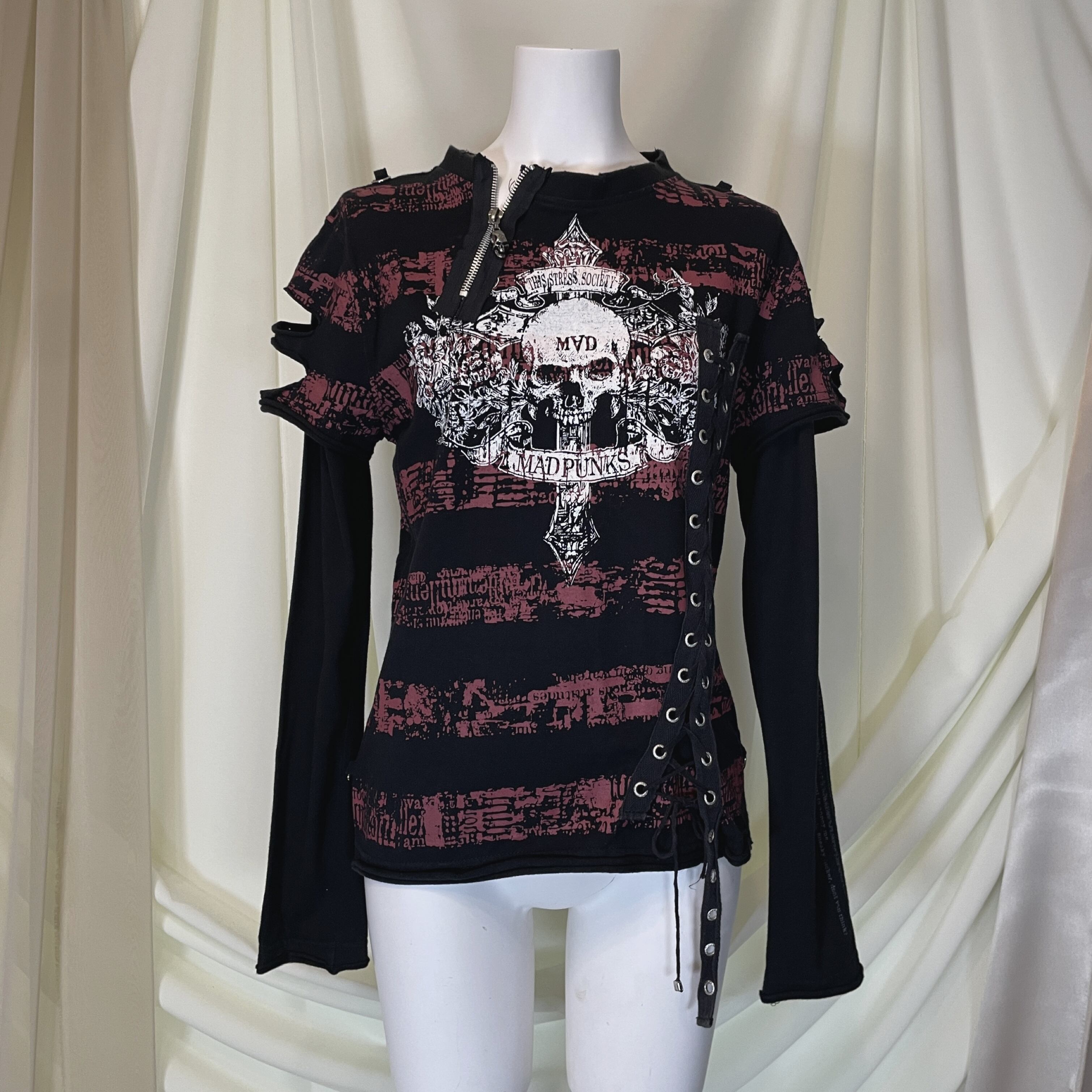 mad punks トップス MAD（M∀D） - MAD PUNKS マッド パンクス ボーダートップス Tシャツ