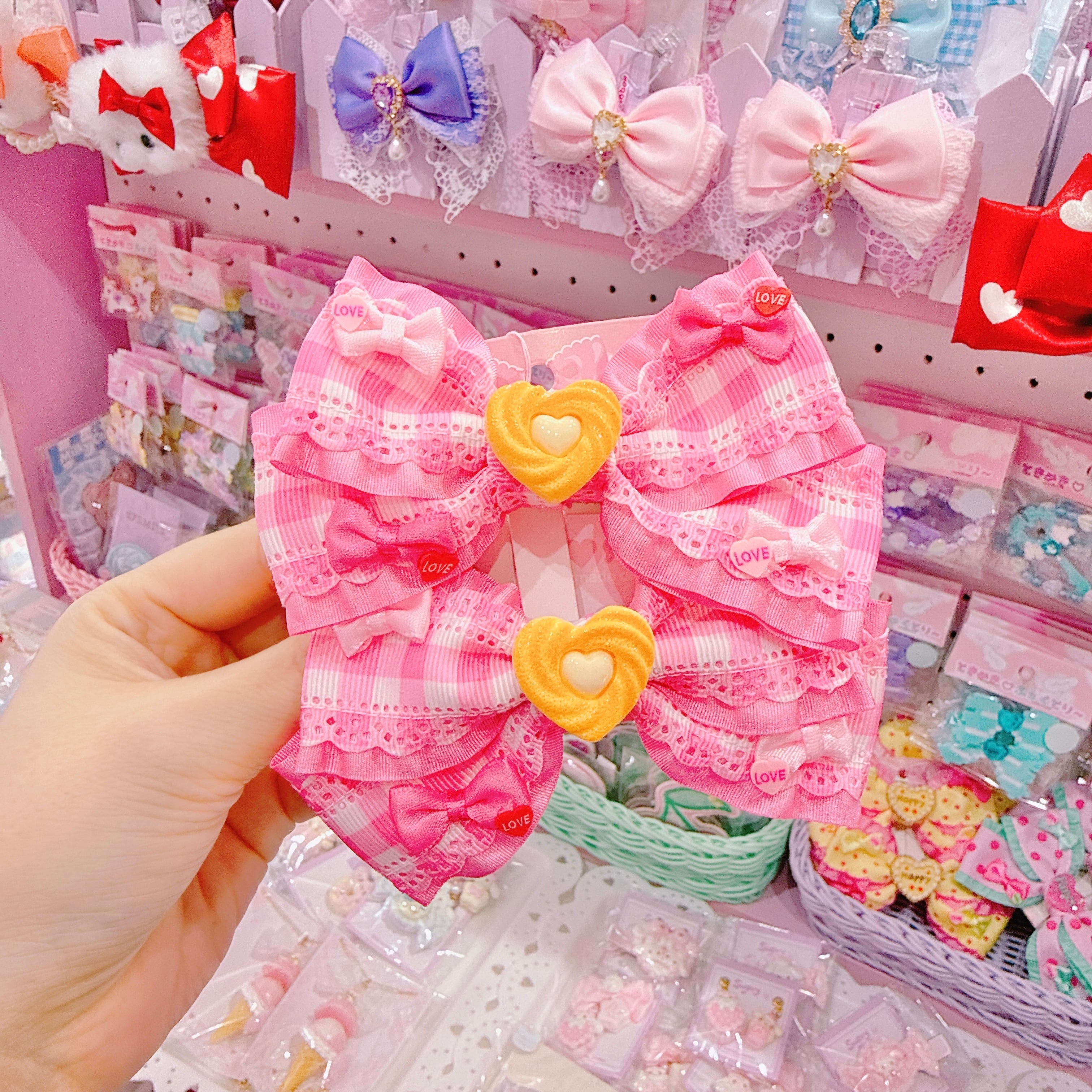 【J2】14-8ツインリボンヘアクリップ