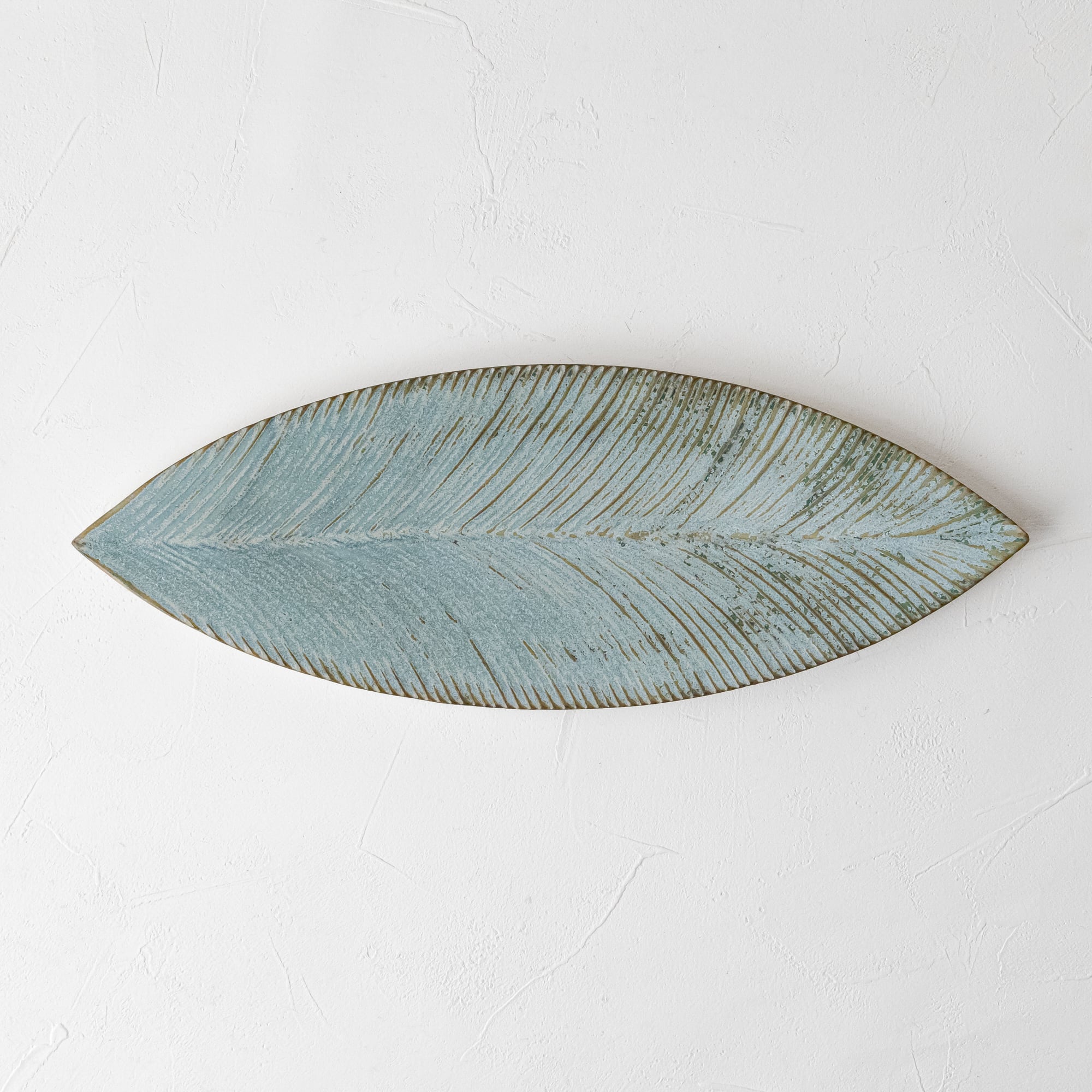 【増田 哲士】1.リーフ皿/大(青)