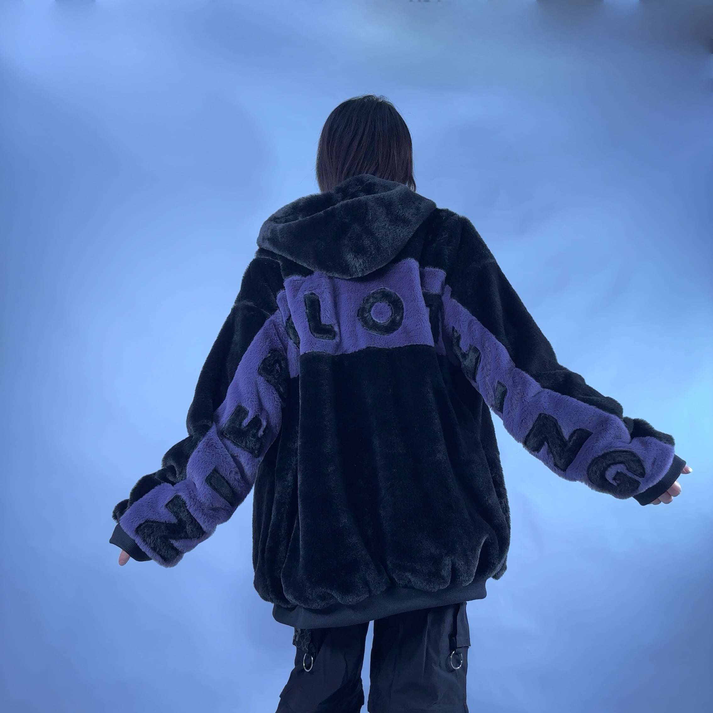 超ふわもこ2WAY OFF-SHOULDER TWO-TONE ZIP OUTER【内側防寒フリース