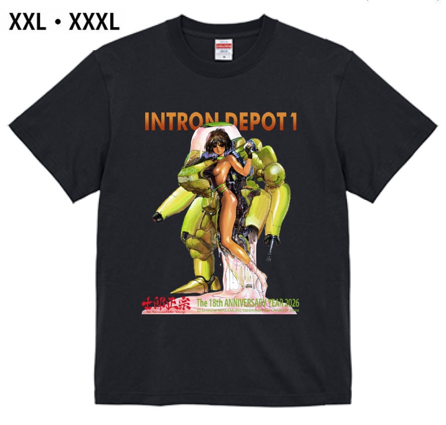 士郎正宗キャラクターTシャツ 通常版 HELLHOUND031 綿100% ブラック