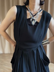 classical metallic chain necklace-5141-7