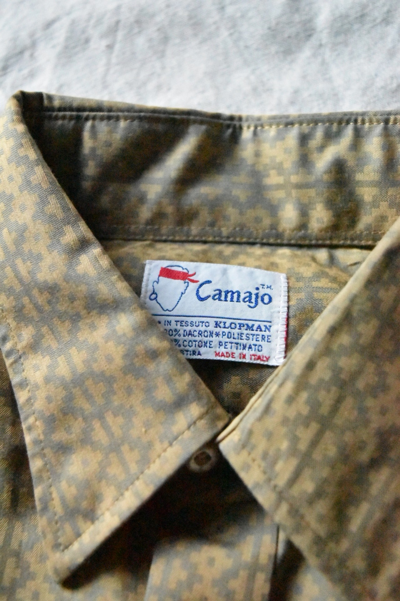 Italy made pixel pattern shirt