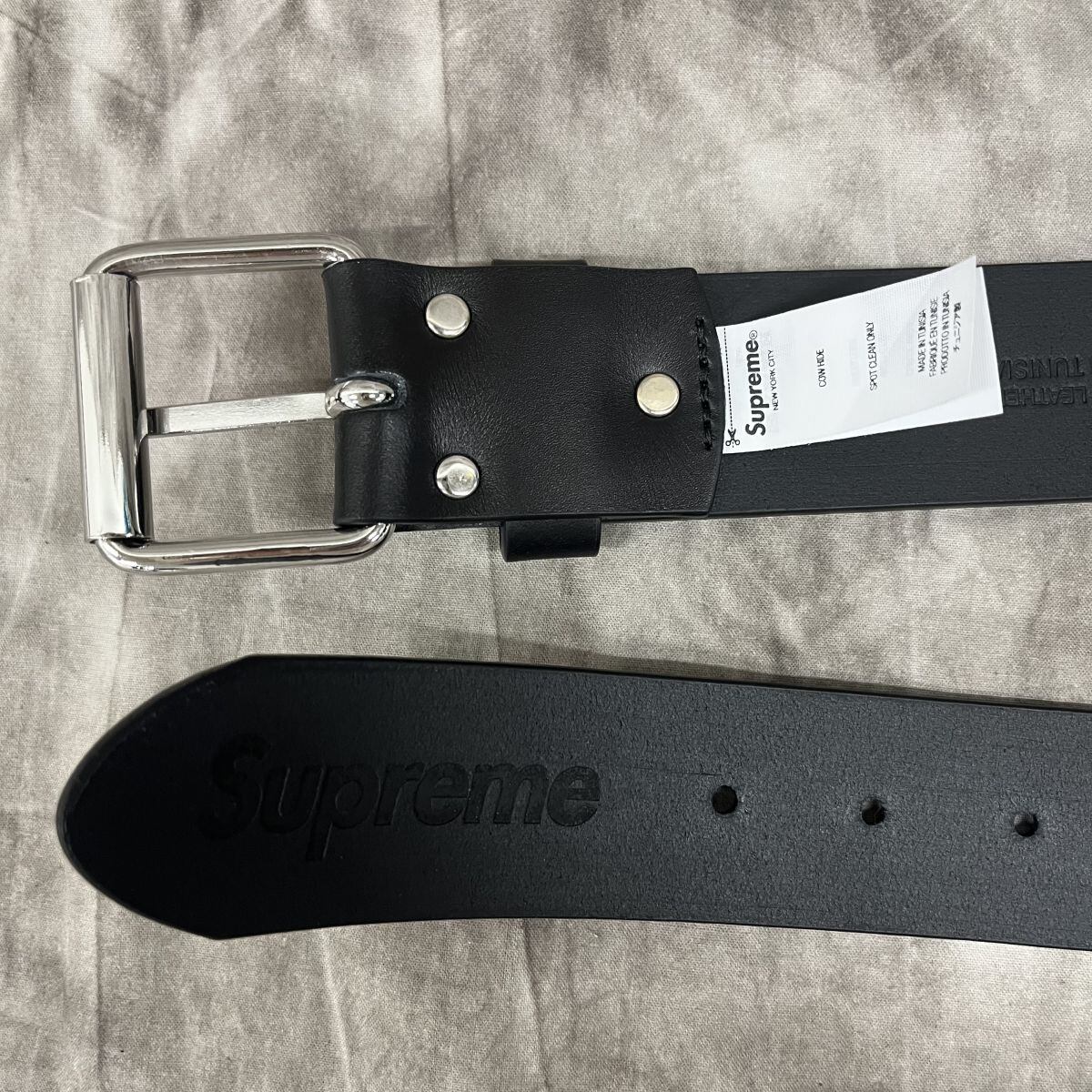 Supreme Repeat Leather Belt シュプリーム ベルト 黒 | www