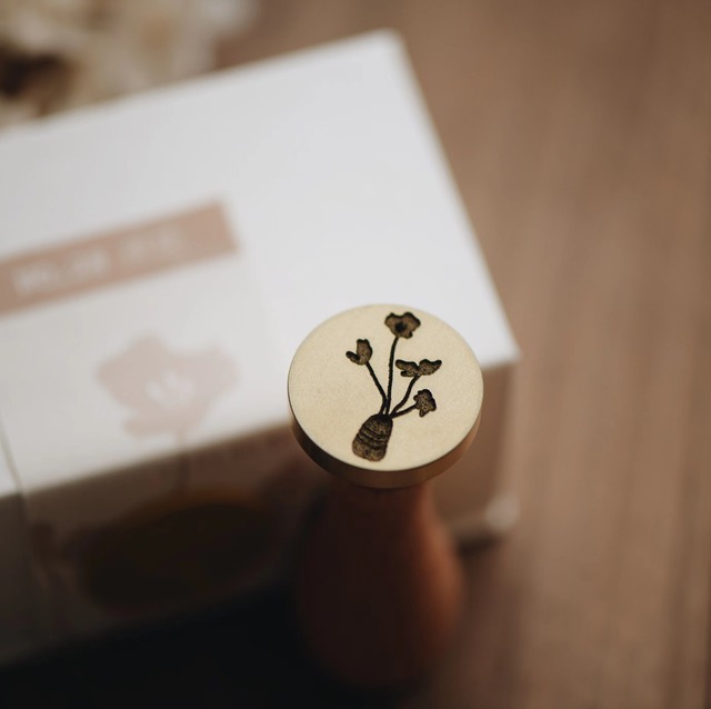 Wax seal stamp│Flower vase【25mm】