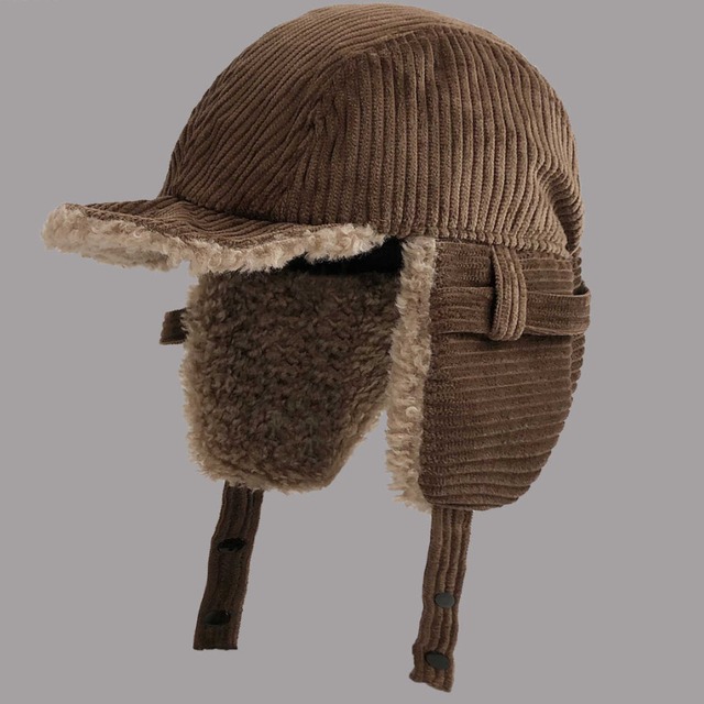 ear-flap corduroy cap　J00288