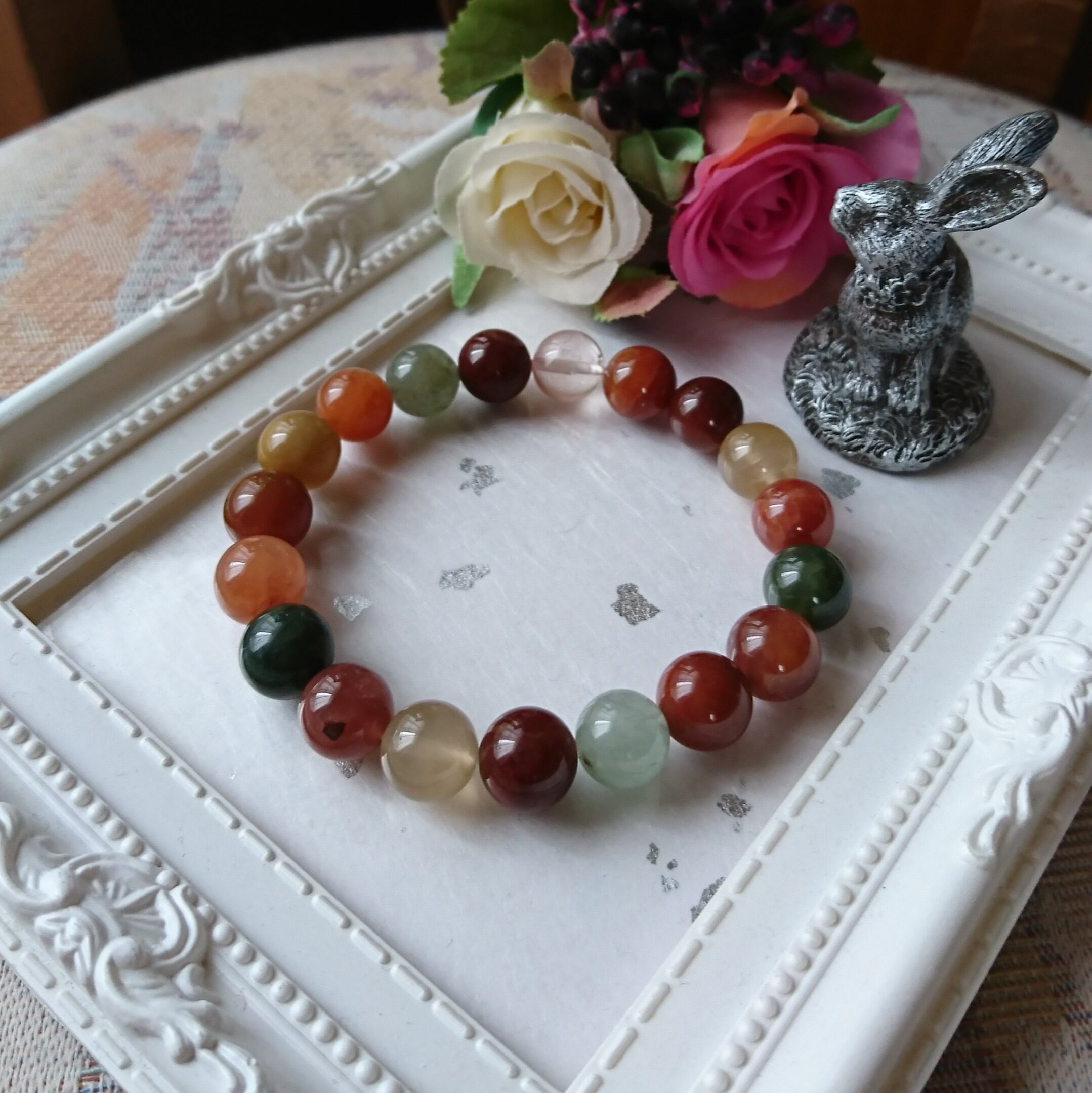 実りの秋のミックスルチルブレスレット | luna&lapin