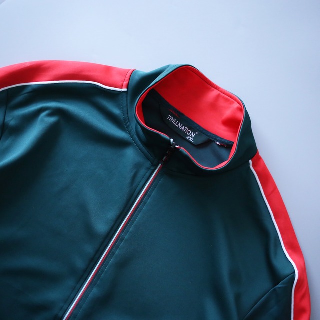 3-tone good coloring loose silhouette track jacket