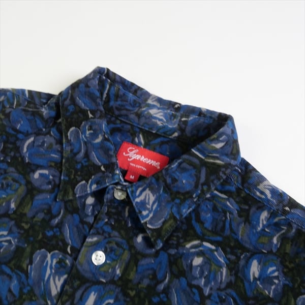 Size【M】 SUPREME シュプリーム 18AW Roses Corduroy Shirt Blue