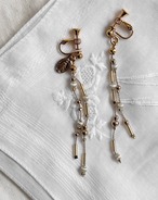 Mélange（メランジュ）ー  シルバー×ゴールドのロングイヤリング