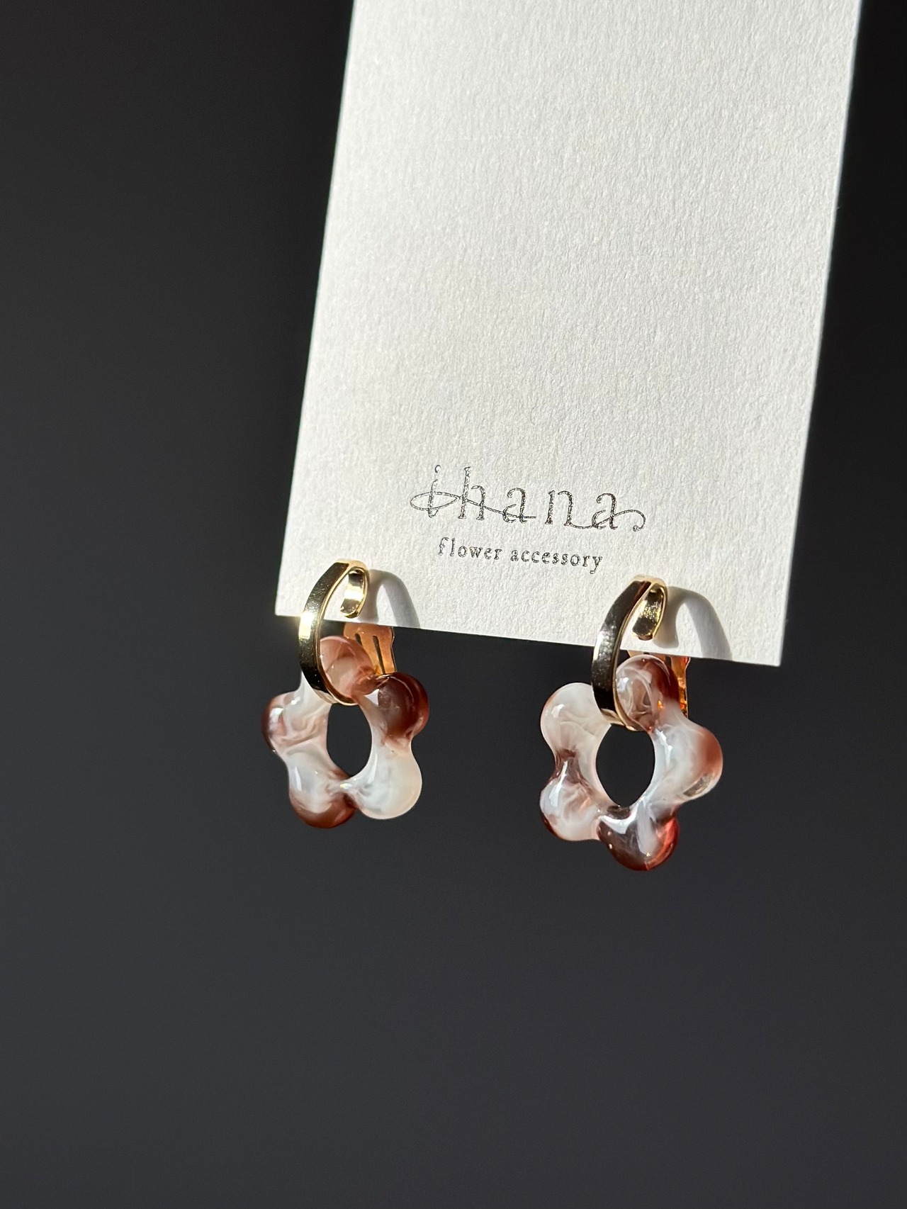 flower motif accessory 【brown flower】