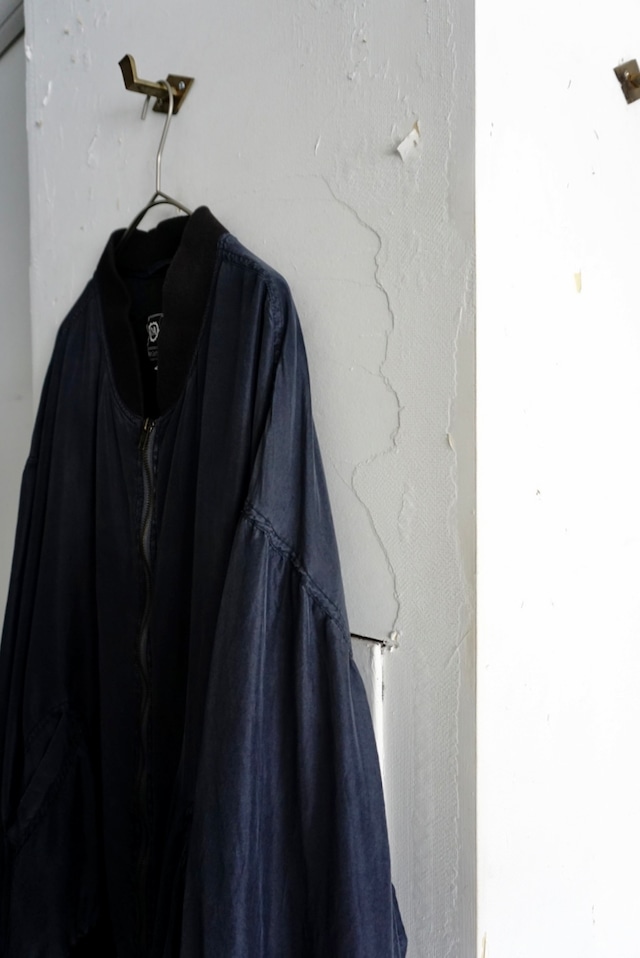 C&A Navy silk blouson