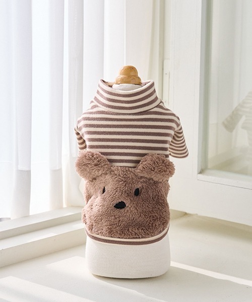 【１～２営業日発送】適度な起毛で体温調節が可能なお洋-服テディ―トップス(1color)