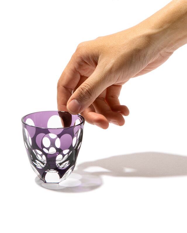 江戸切子 水玉万華鏡（全4色） ぐいのみ | 山田硝子