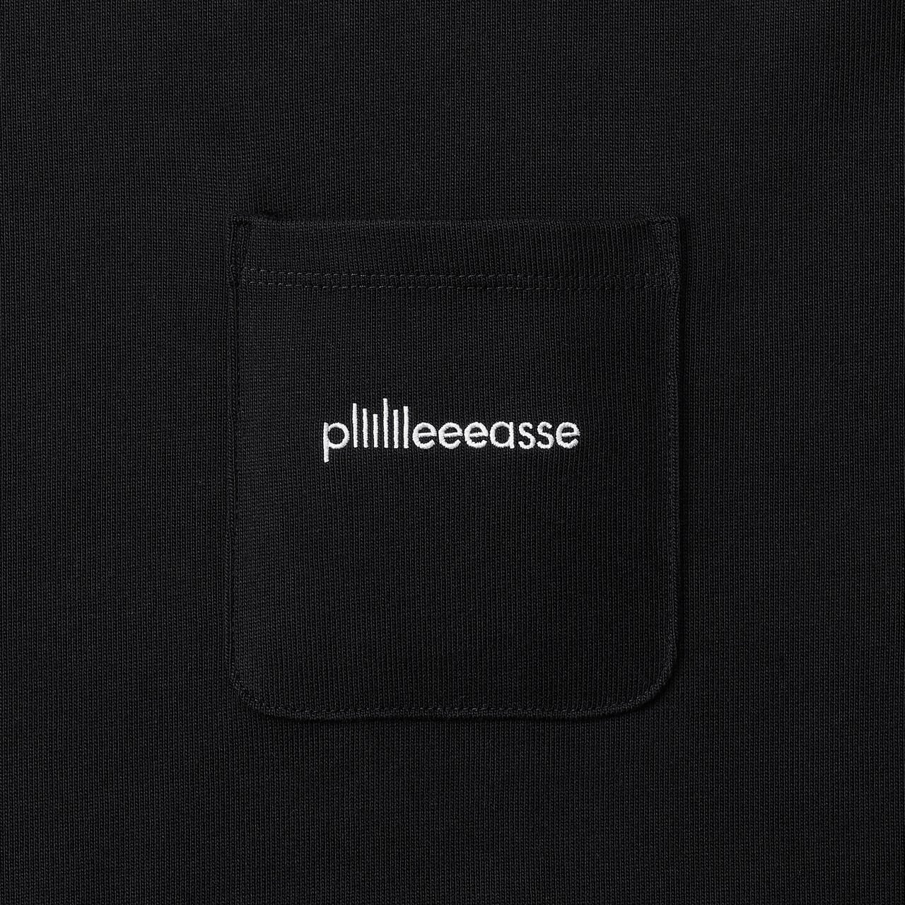 plllllleeeasse binding long sleeve pocket tee (BLACK) | plllllleeeasse